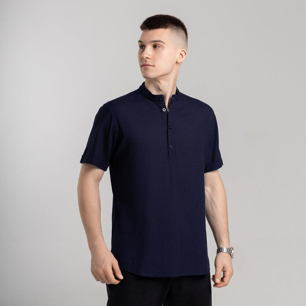 Чоловіча сорочка з коротким рукавом темно-синя Pobedov Molodist' Київ - фото 5