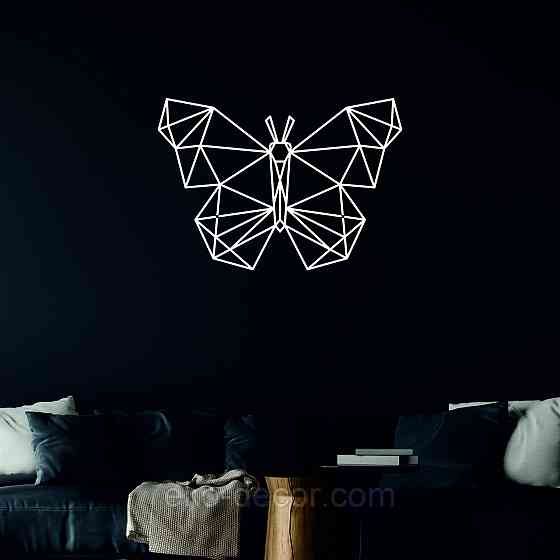 Декоративное настенное Панно «Бабочка», Декор на стену 110*77 см, Белый Киев