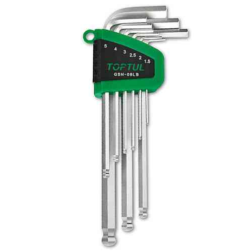 Набір Г-обр. шестигранників 1,5-10 мм 9ед. довгих із кулею TOPTUL GSN-09LB Чернігів