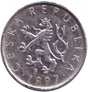 Монета 10 гелерів. 1997 рік, Чехія.(АС) Полтава - фото 1