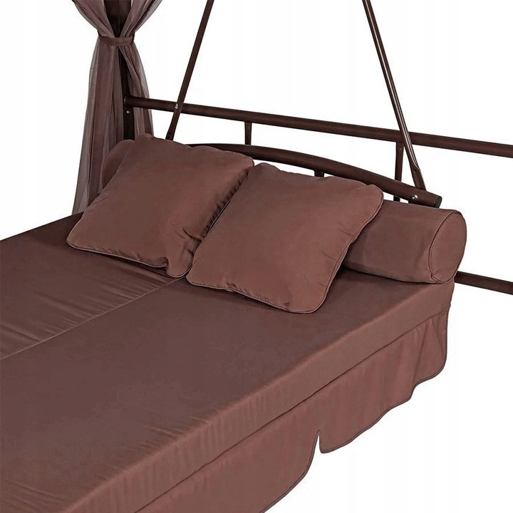 Садовая качель + павильон JUST GARDEN PANAMA садовые качели Коричневый Киев - изображение 4