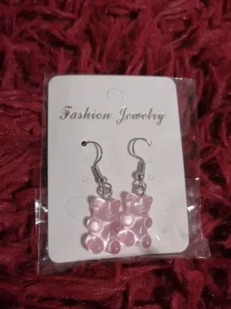 Сережки мишки для детей one size розовый Киев