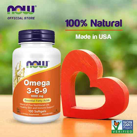 Омега 3-6-9 NOW Foods Omega 3-6-9 1000 mg 100 softgels Луцк