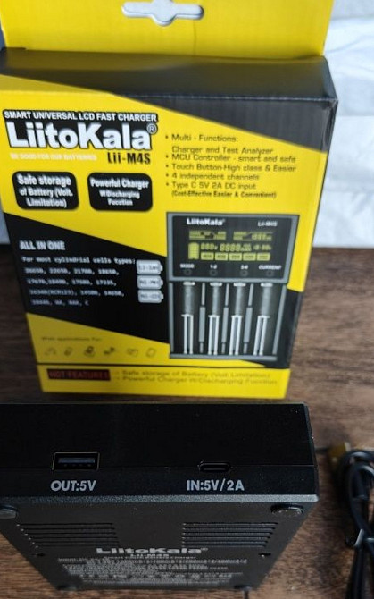 Зарядное устройство LiitoKala Lii-M4S оригинал, +блок зарядки. Киев - изображение 3