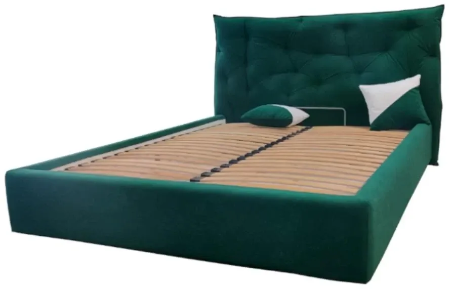Кровать BNB Двуспальная Mayflower Comfort 140 х 200 см Simple С подъемным механизмом и нишей для белья Зеленый Киев - изображение 1