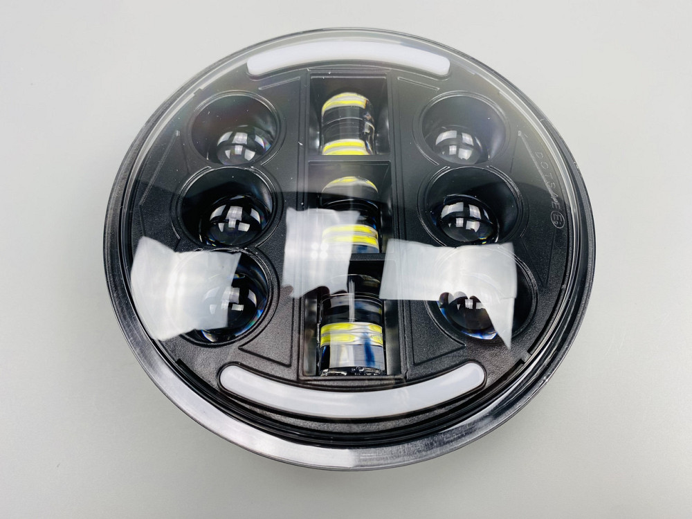 Універсальна світлодіодна фара, проектор ближнього/дальнього світла DRL жовтий сигнал повороту для мотоцикла Мукачево - фото 7