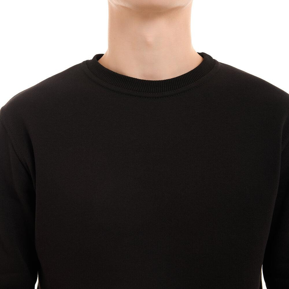 Свитшот мужской однотонный чёрный Pobedov 007 ЗИМА Киев - изображение 6