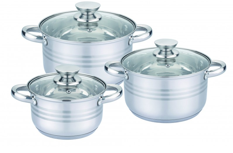 Набор кастрюль из Нержавеющей cтали UNIQUE UN-5031 6пр Одесса - изображение 3