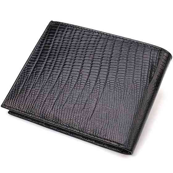 Практичний чоловічий портмоне з натуральної фактурної шкіри CANPELLINI 21868 Чорний Київ