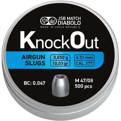 Пульки JSB KnockOut Slugs .177 MK3 4,51 мм 0,65 г (500 шт/уп) (546324-500) Вінниця - фото 1