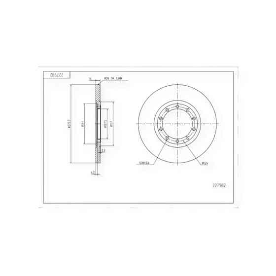 Диск Ford Transit (2006-) задний (d280x16mm) тормозной Мукачево