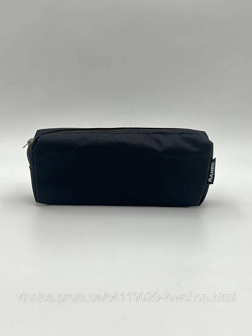 Пенал косметичка черный 20*7*3.5 см Черновцы - изображение 2