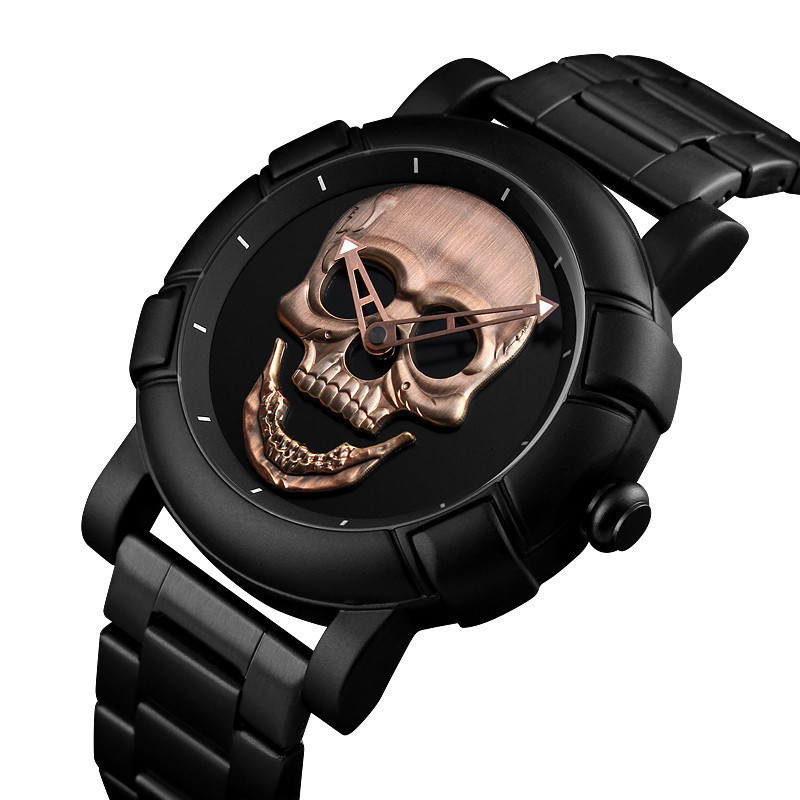Оригинальные часы Skmei Skull 9178 Black-Red Platina Киев - изображение 1
