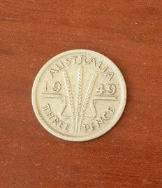 Австралия 3 пенса 1949 Серебро Полтава - изображение 1