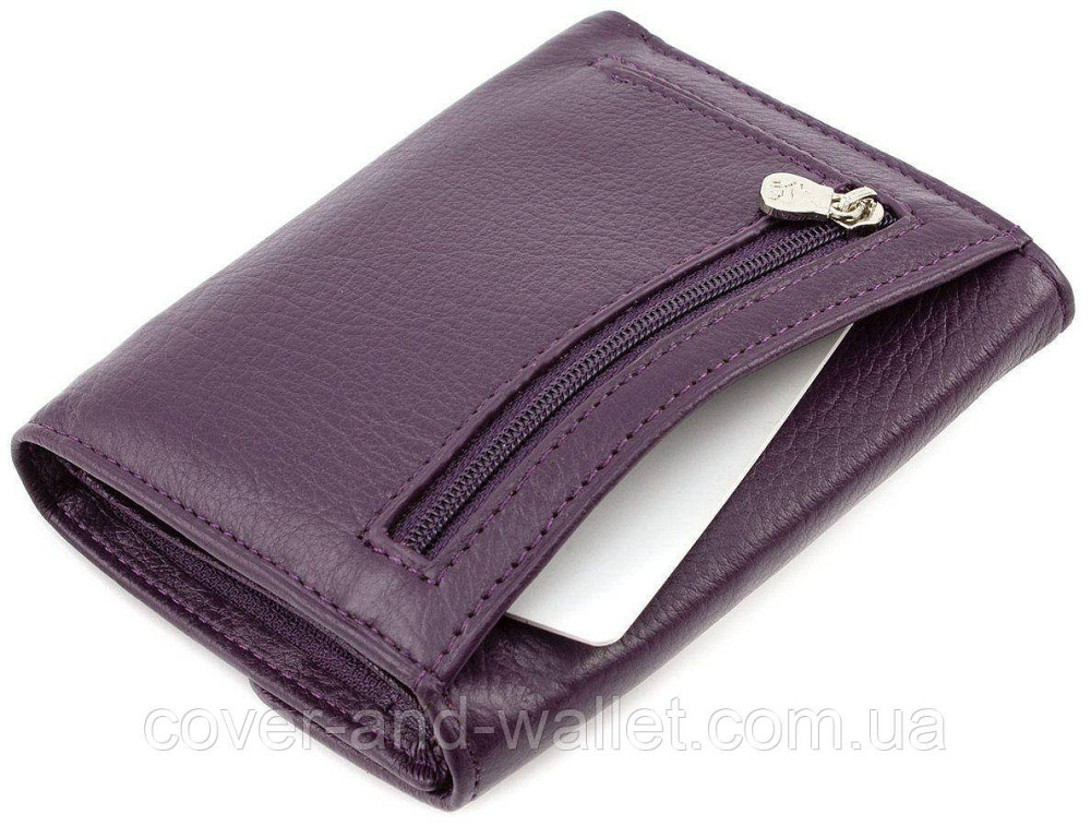 Маленький фіолетовий гаманець для жінок із натуральної шкіри Marco Coverna MC-2047 Київ - фото 6