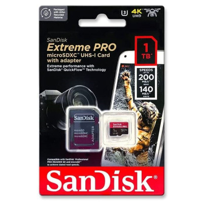 Карта памяти SanDisk 1 TB microSDXC UHS-I U3 Extreme Pro+SD Adapter (SDSQXCD-1T00-GN6MA) Винница - изображение 4
