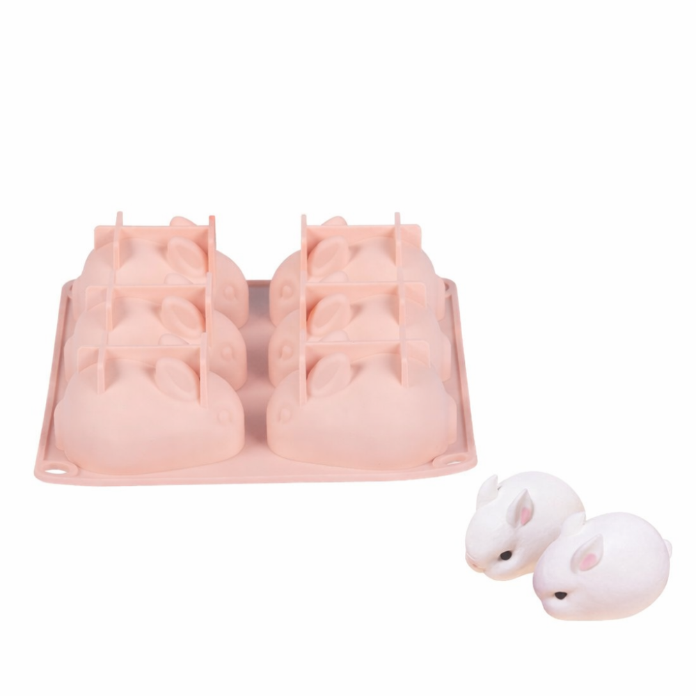 Силіконова форма Кролик 3D пасхальний молд зайчики універсальна форма для декору та виробів Київ - фото 2