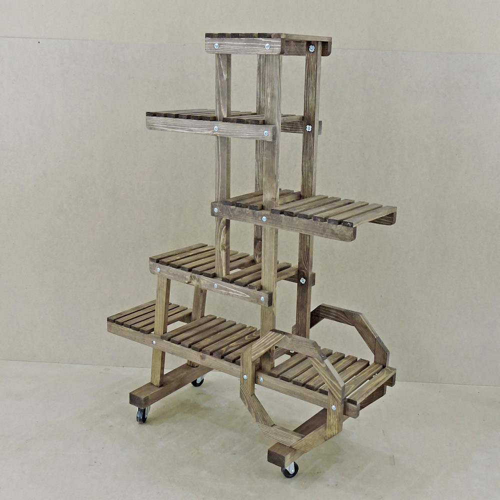 Підставка для квітів "Муліно" на коліщатках капучино Миколаїв - фото 4