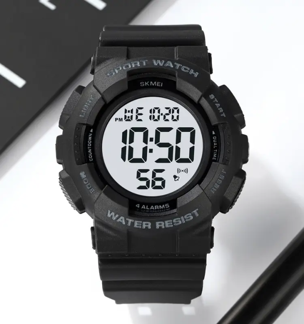 Чоловічий наручний спортивний годинник Skmei 2081 Чорний з білим Київ - фото 5