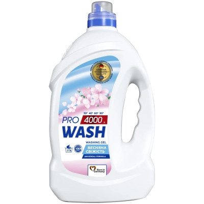 Гель для прання Pro Wash Universal Весняна свіжість 4 кг (4823128000983) Вінниця - фото 1