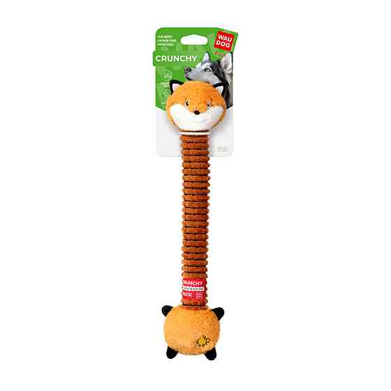 Игрушка для собак WAUDOG Fun Crunchy Лиса, хлопок, полиэстер, пластик, поролон, 37 см Киев
