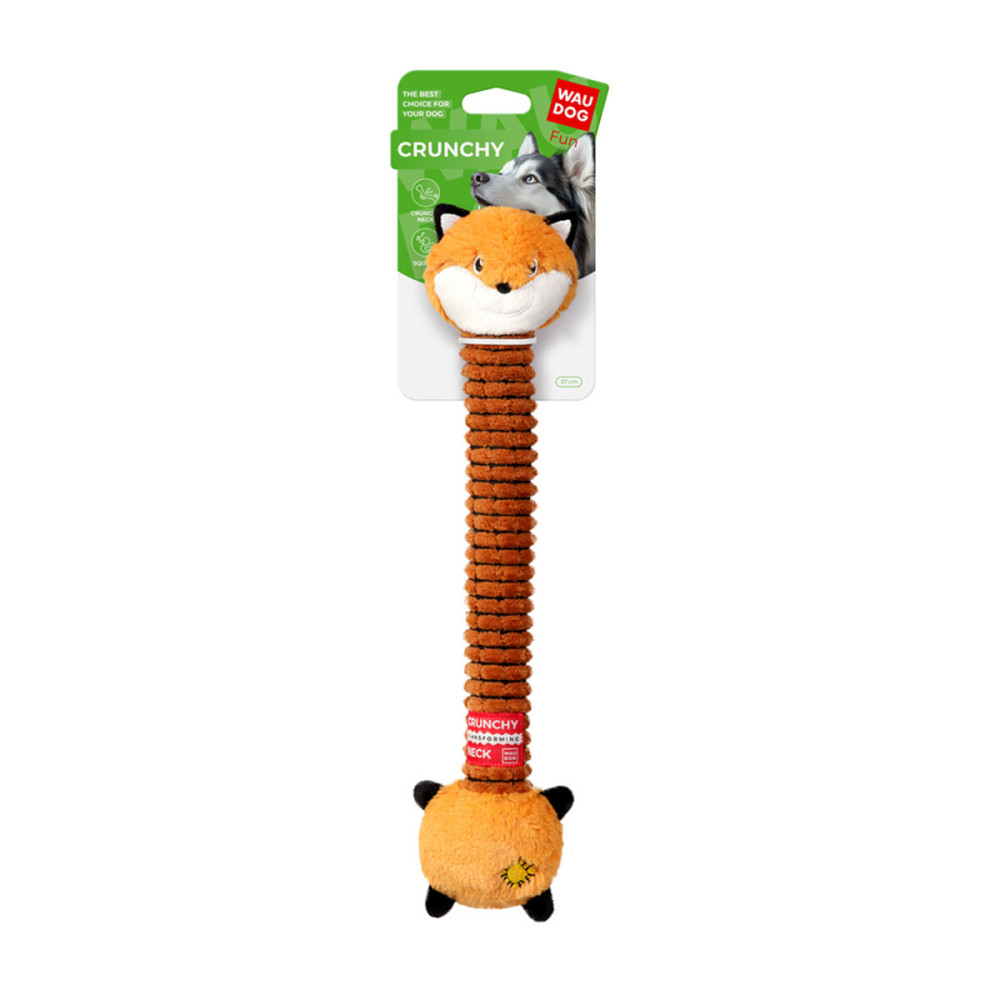 Игрушка для собак WAUDOG Fun Crunchy Лиса, хлопок, полиэстер, пластик, поролон, 37 см Киев - изображение 1