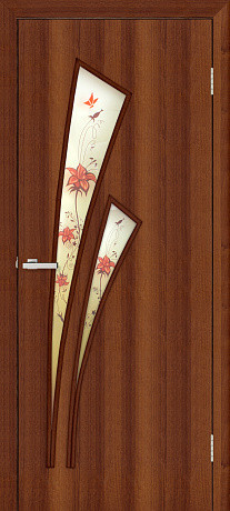 Межкомнатные двери Омис Триумф ФД+Ф Орех Экошпон 900х2000 мм Киев - изображение 1