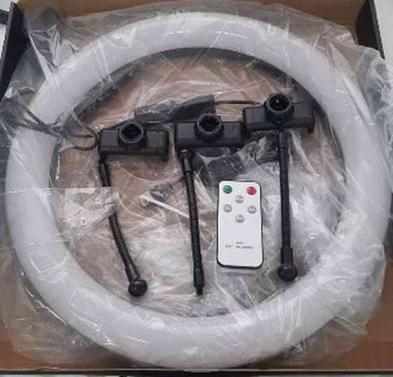 Кільцева світлодіодна LED лампа RGB  WH36, 36 см з тримачем для телефону + пульт Киев