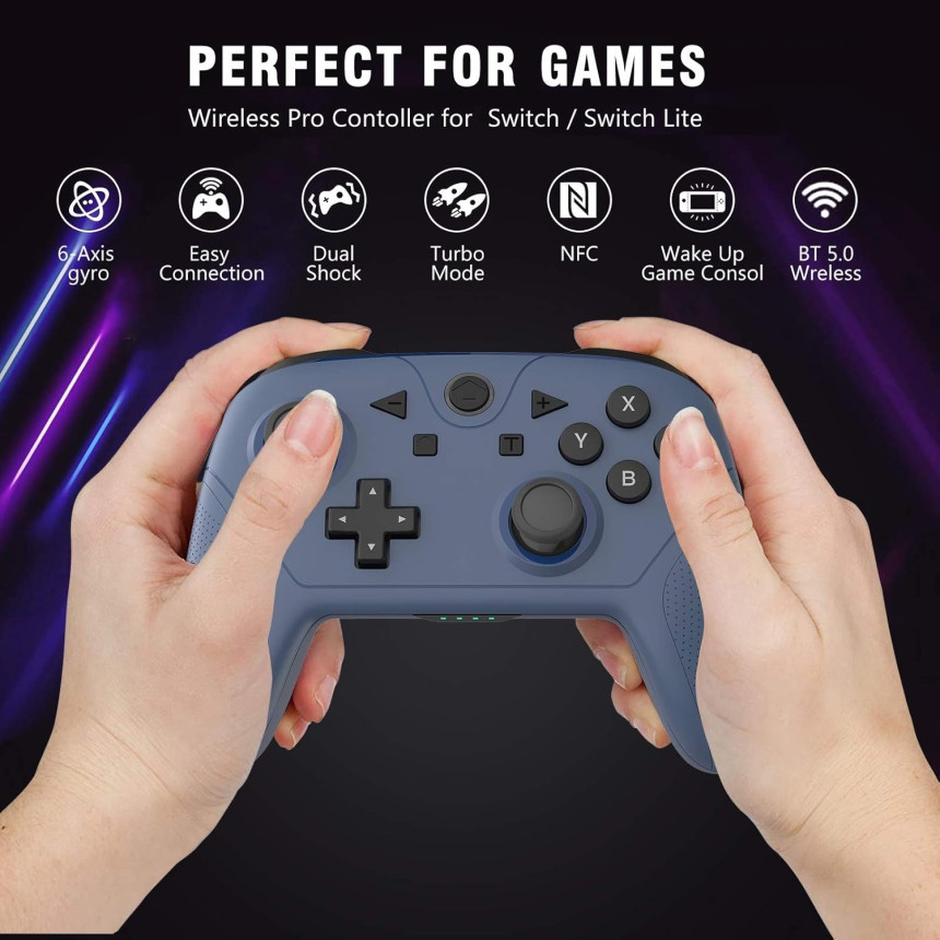 Бездротовий геймпад YCCTEAM Wireless Pro Controller для Nintendo Switch / Lite з NFC та гіроскопом, Уцінка Київ - фото 10