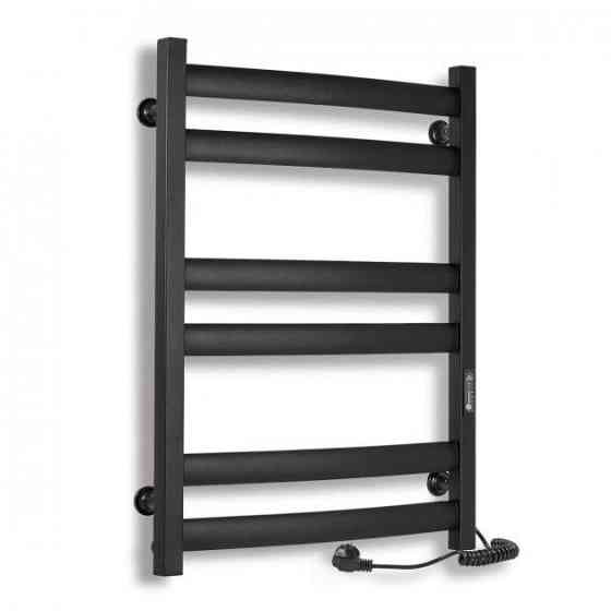 Электрический полотенцесушитель Laris Зебра Атлант ЧКЧ6 500Х700 Э черный, правое подключение Киев