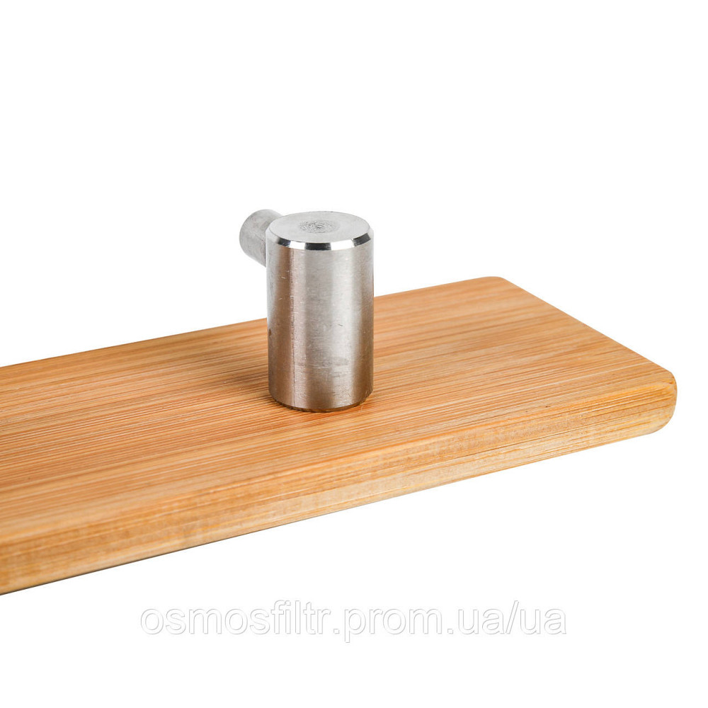 Планка Axentia Боня самоклеющаяся с 3 крючками 28х5х3см нерж бамбук (133846) Киев - изображение 2