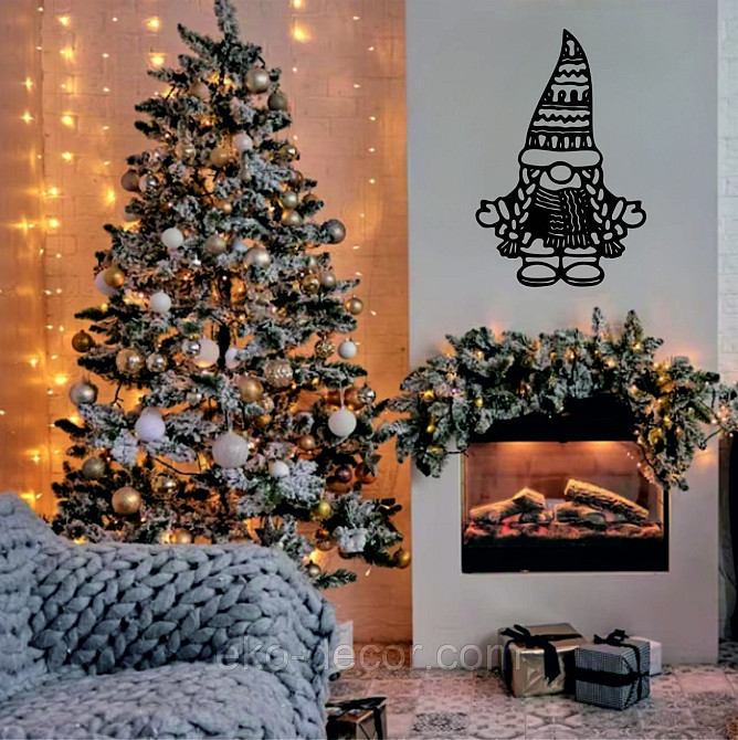 Декоративное настенное Панно «Гном», Декор на стену 90*59 см, Чёрный Киев - изображение 5