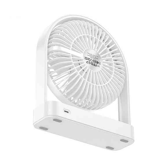 Супертонкий настільний вентилятор HOCO HX65 білий Київ