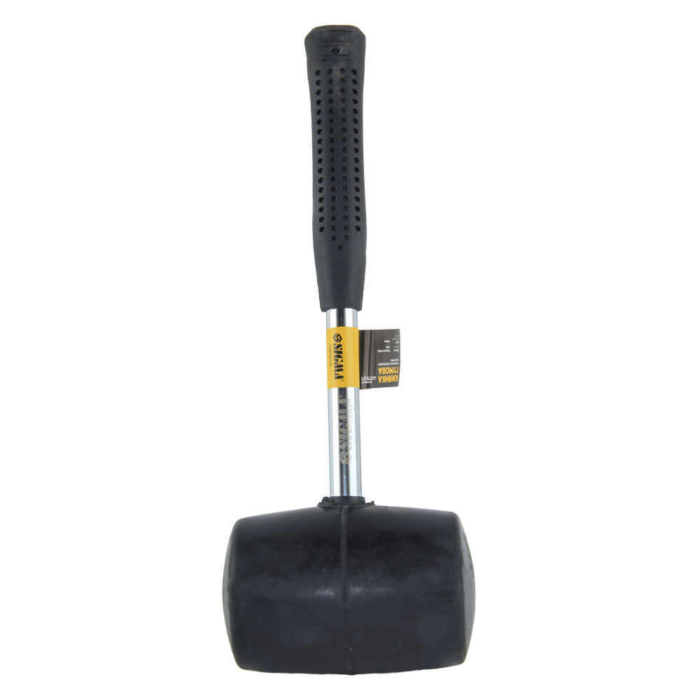 Sigma Киянка резиновая чёрная 900г металлическая обрезиненная рукоятка SIGMA (4317501) Коломия - фото 2