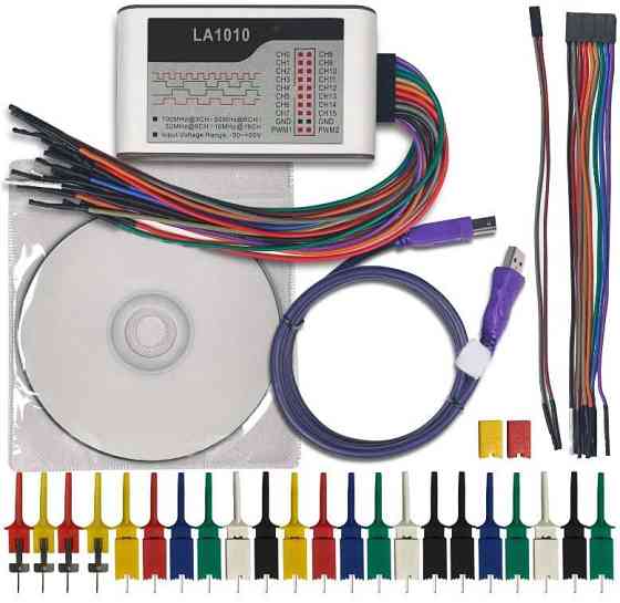 USB логический анализатор Kingst LA1010 100 МГц 16-канальный Type-C для Arduino и отладки схем Киев
