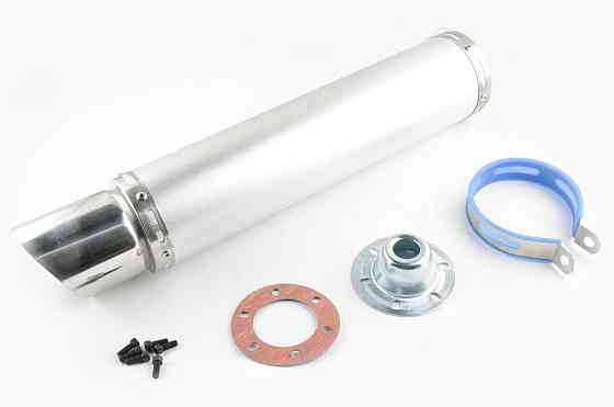 Глушник (тюнінг) 420*10 см, кріп. Ø78mm (нержавіюча сталь, хром, прямоток, mod:2) Мукачево