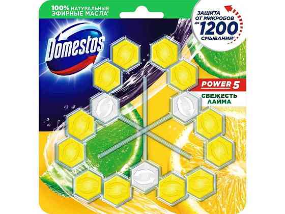 Туалетний блок д/унітаза Power5 Свіжість Лайму 3штх55г ТМ Domestos Київ