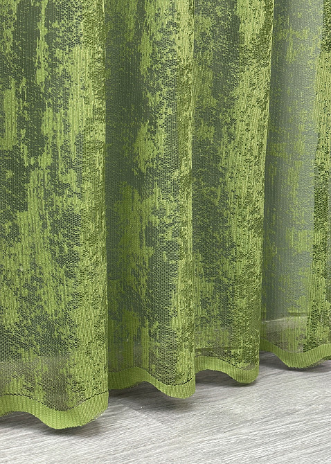 Тюль VR-Textil 1663т Мармур Al-1 Жакард Оливковий 350х260 см (42-0849) Київ - фото 8