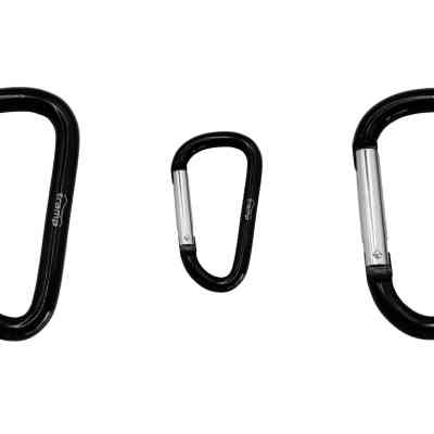 Карабін туристичний Tramp Набір 10 шт без муфти 7 cм Black (UTRA-301-black) Вінниця