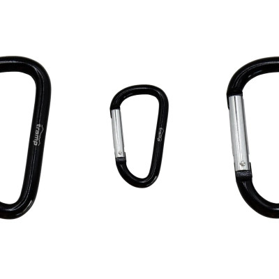 Карабин туристический Tramp Набір 10 шт без муфти 7 cм Black (UTRA-301-black) Винница - изображение 2