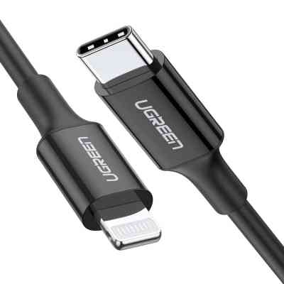 Дата кабель USB-C to Lightning 1.0m US1713A Nickel Plating ABS Shell Black Ugreen (60751) Винница