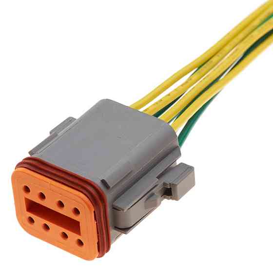 Роз'єм конектор с проводом, 8-кон., Спецтехника, DT06-8S, DT06-08SA, DEUTSCH Америка, CAT, JCB, MAN Київ