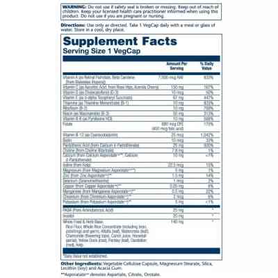 Вітамінно-мінеральний комплекс Solaray Мультивітаміни, без заліза, Once Daily High Energy Iron-Free, 30 вегет (SOR47304) Вінниця