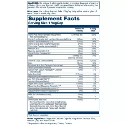 Вітамінно-мінеральний комплекс Solaray Мультивітаміни, без заліза, Once Daily High Energy Iron-Free, 30 вегет (SOR47304) Вінниця - фото 2
