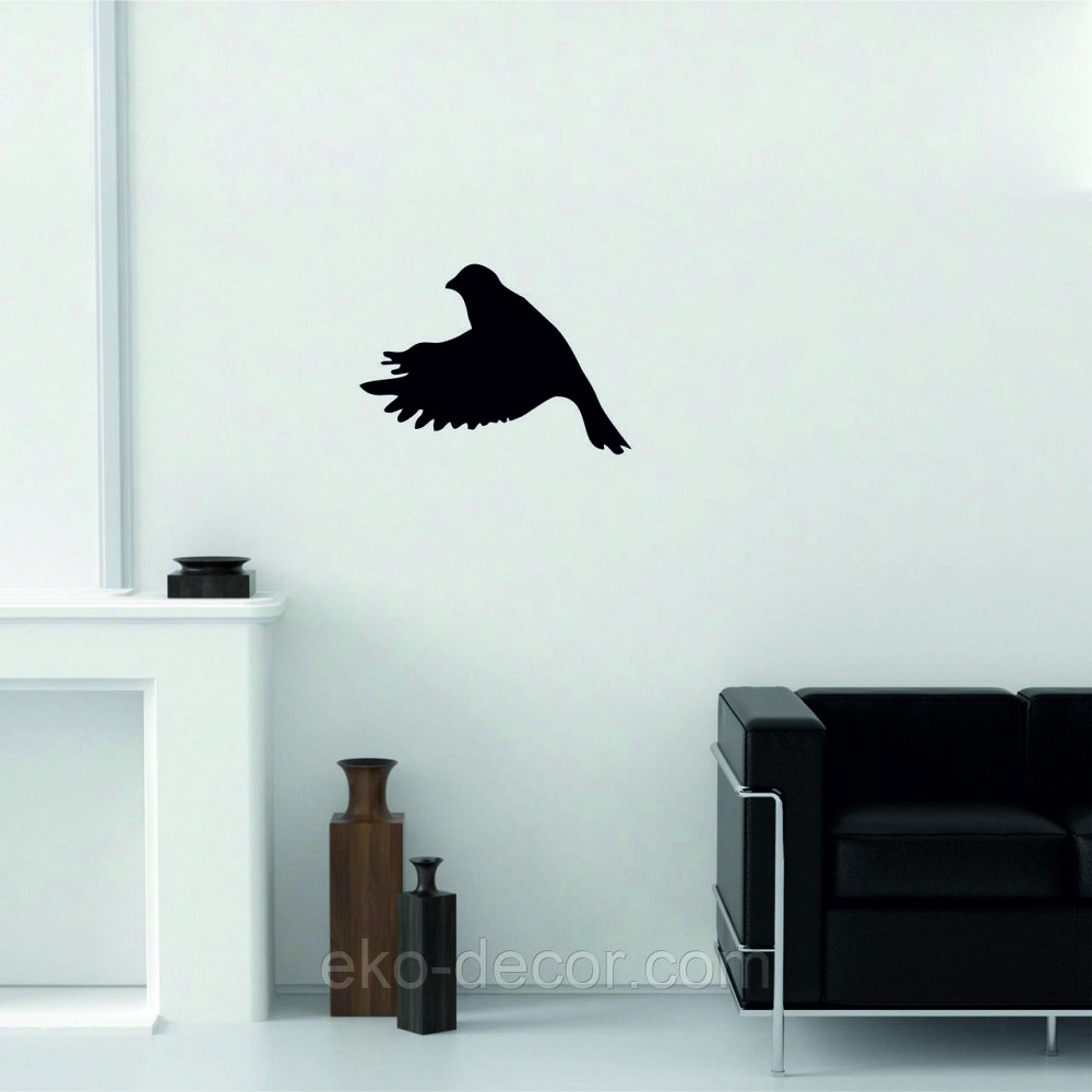 Декоративное настенное Панно «Птичка» Декор на стену(цена за 1шт) 30*21 см, Черный Киев - изображение 6