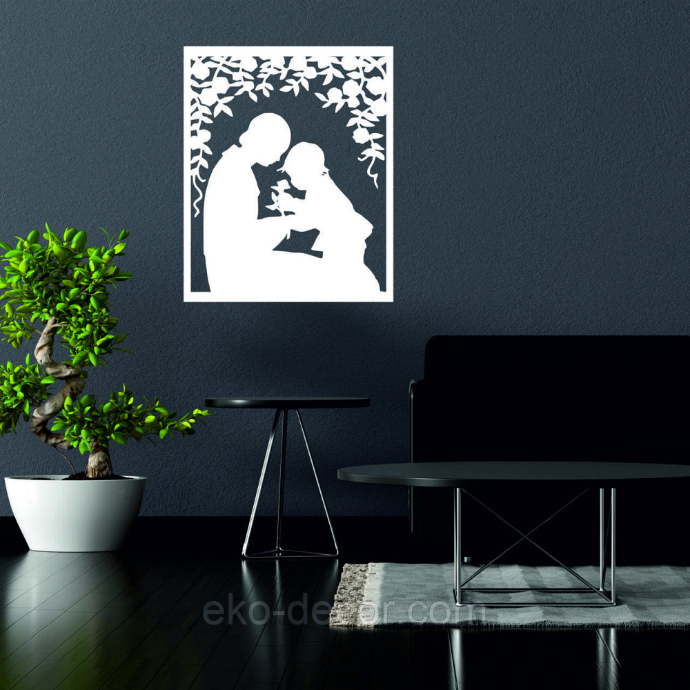 Декоративное настенное Панно «Мать и ребенок» Декор на стену 70*57 см, Белый Киев - изображение 2