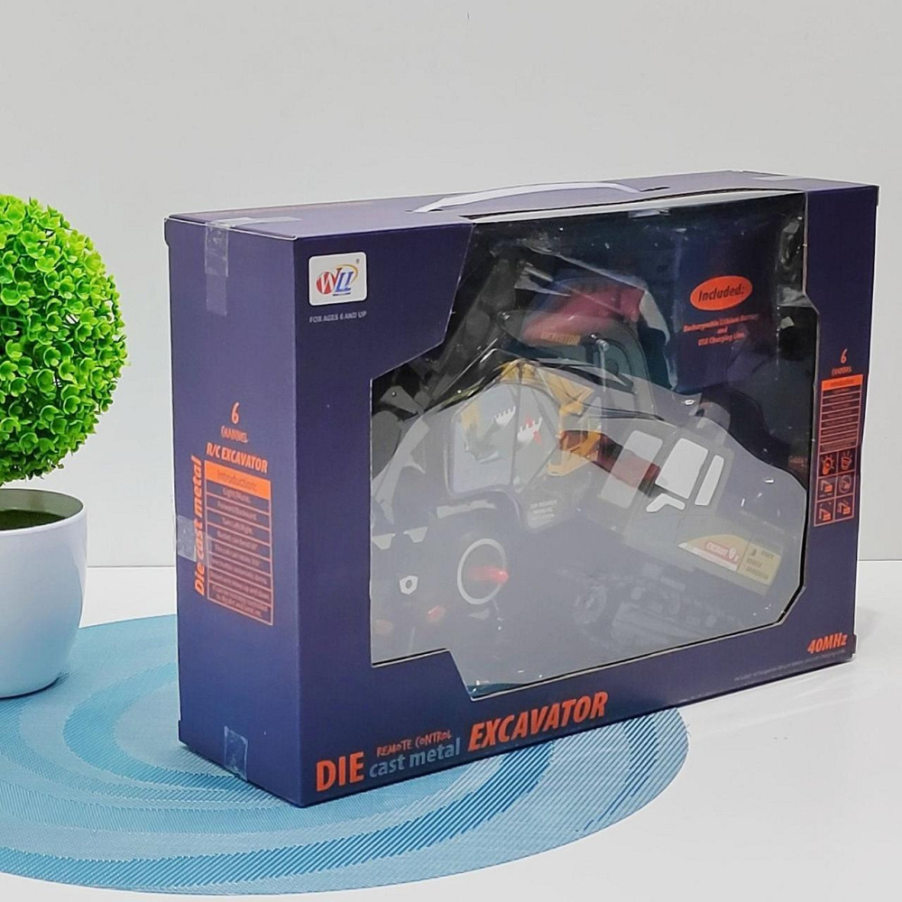 Екскаватор гусеничний на радіокеруванні з підсвічуванням та звуком Чорний (700-C2) Чернігів - фото 3