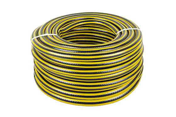 Шланг садовий для поливання MASTERTOOL "PCHELKA" 3⁄4" 30 м чорно-жовтий 92-1068 Рівне