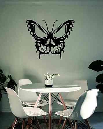 Декоративне настінне 3D Панно «Череп», Декор на стіну з об'ємом 70*56 см, Чорний Київ