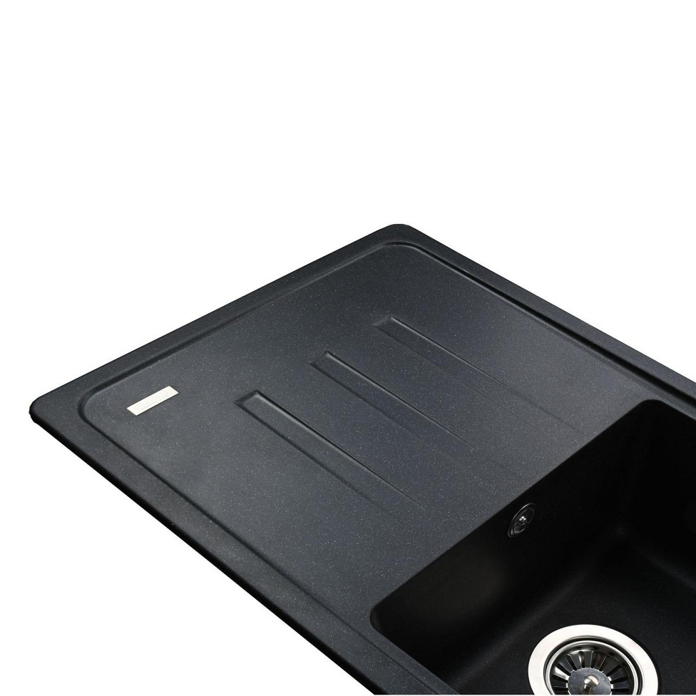 Гранитная мойка Globus Lux LUGANO черный металiк 780х435мм-А0001 (000021513) Киев - изображение 3